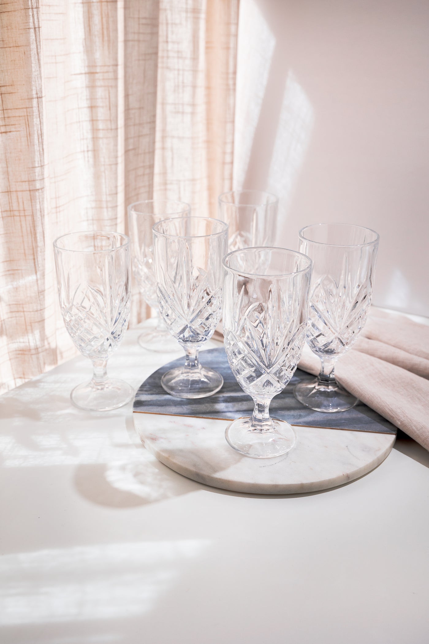 Killarney Crystal Trinity Stemmed Glasses - Set of 6 PQ4