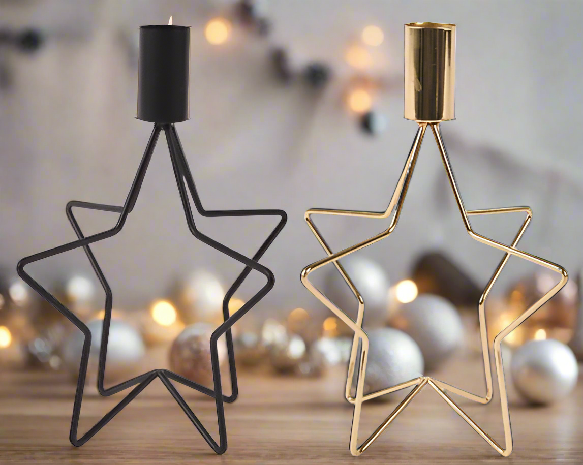 Iron Star Candleholder