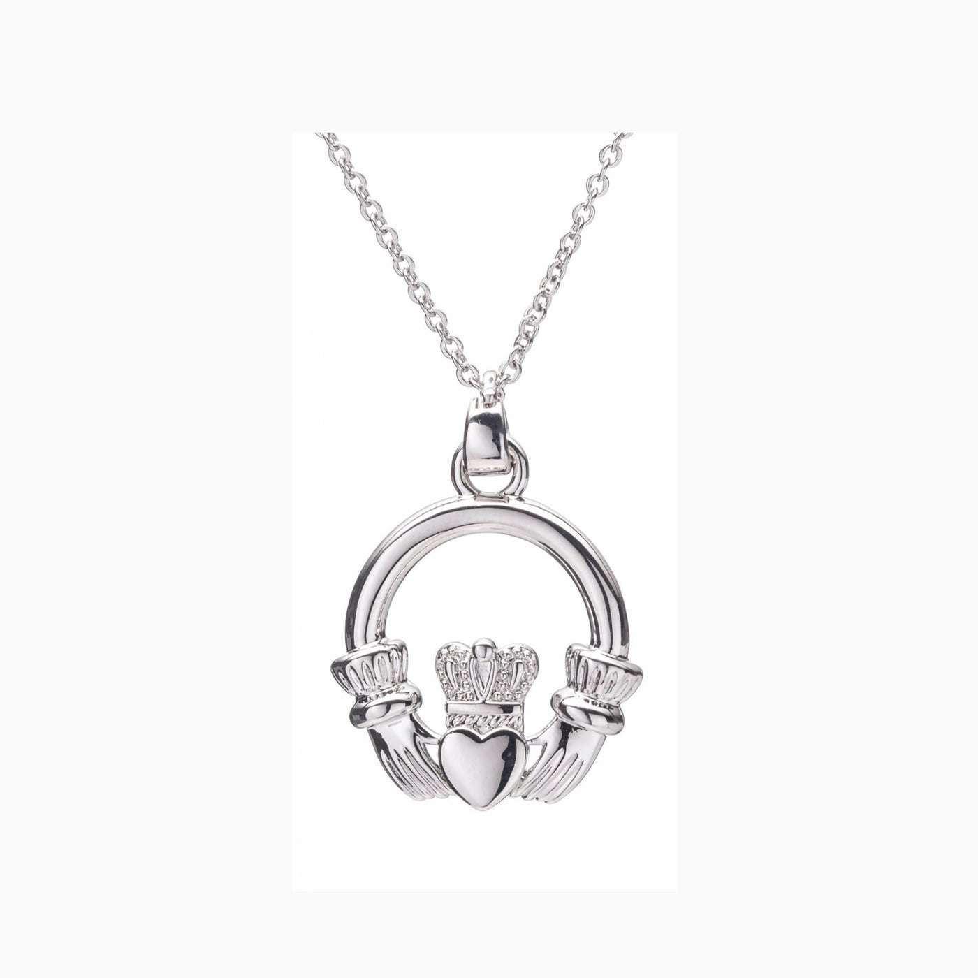 Newgrange Pendant - Silver Claddagh Pendant