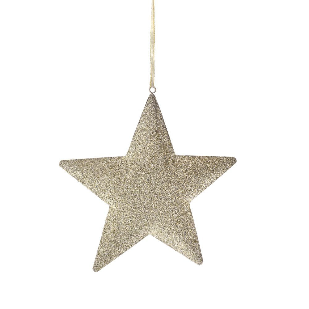 Champagne Metal Star Hanging Decoration