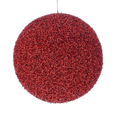 Christmas Tree Decoration – Red/Gold Glitter Bauble