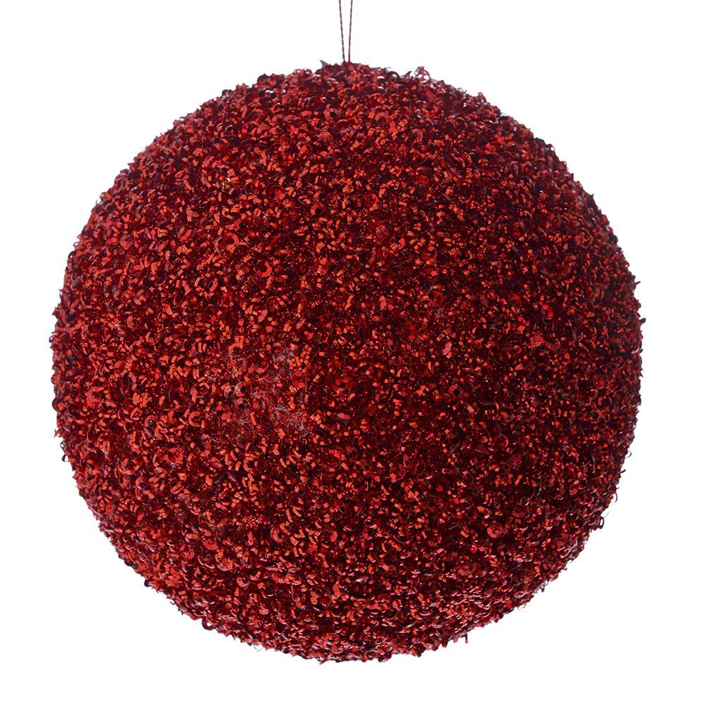 Christmas Tree Decoration – Red/Gold Glitter Bauble