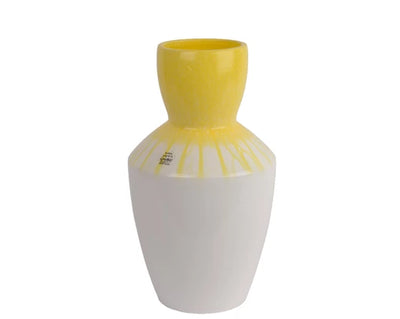Glazed Terracotta Vase- Pink/Yellow