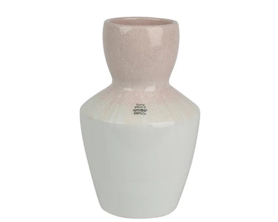 Glazed Terracotta Vase- Pink/Yellow