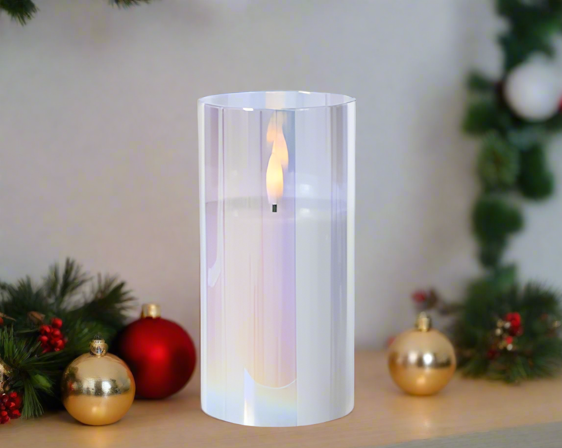 LED Wick Candle with Glass