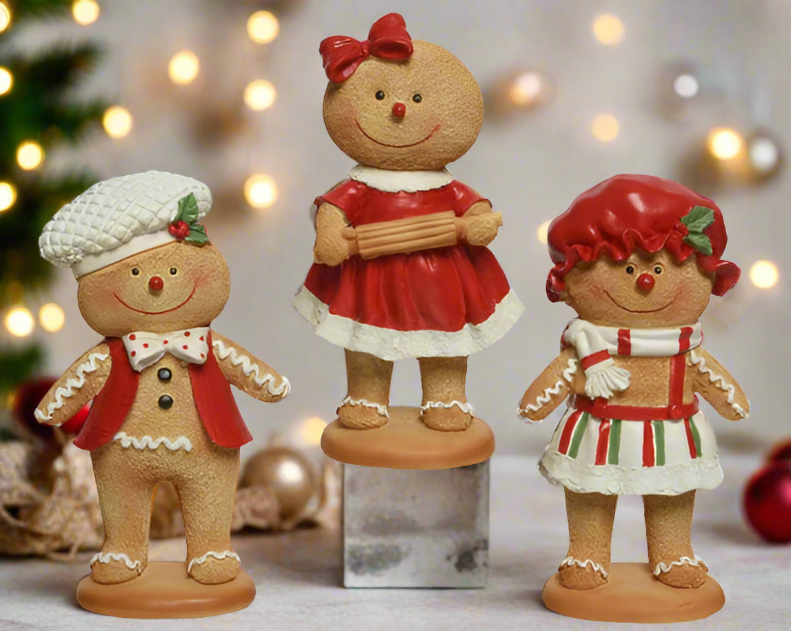 Gingerbread People - 3 assorted