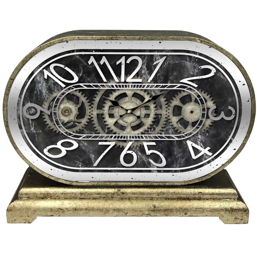 Fern Cottage Vintage Gold Mantle Clock with Movements