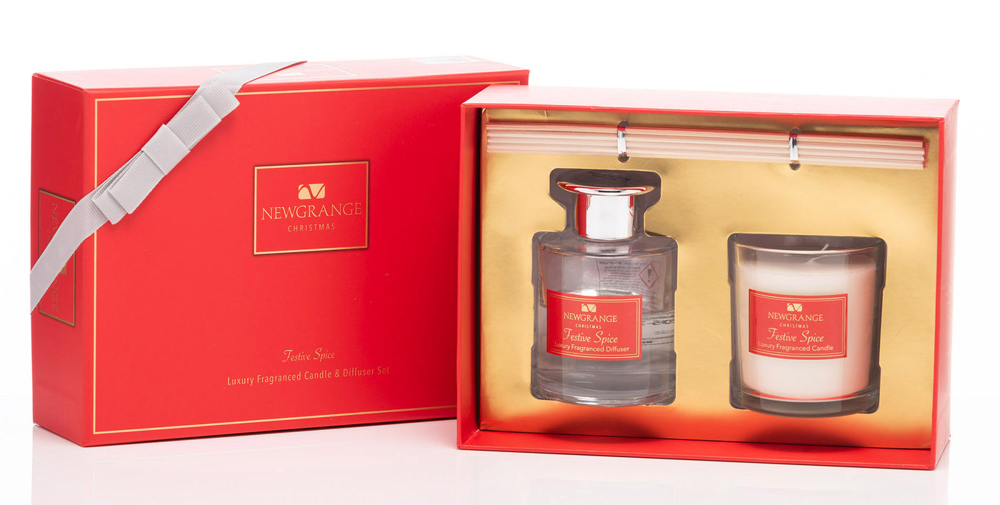 Newgrange Living Christmas 2025 Candle & Diffuser Set - Festive Spice