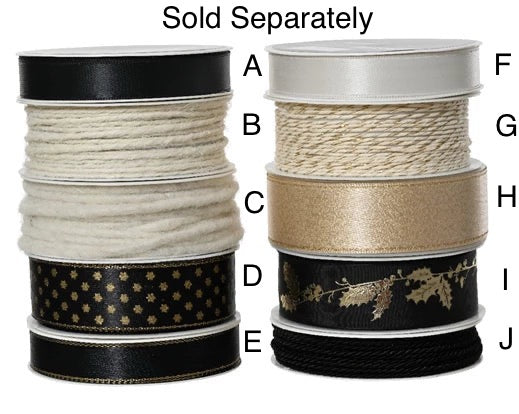 Christmas Ribbon - Black & Gold Collection