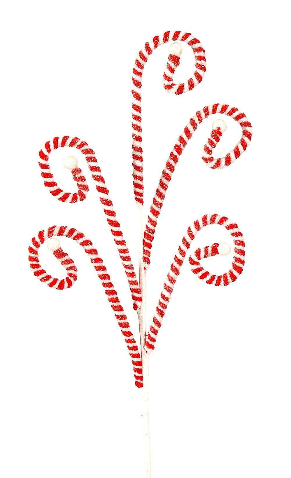 Red & White Christmas Candy Stripe Swirl Spray