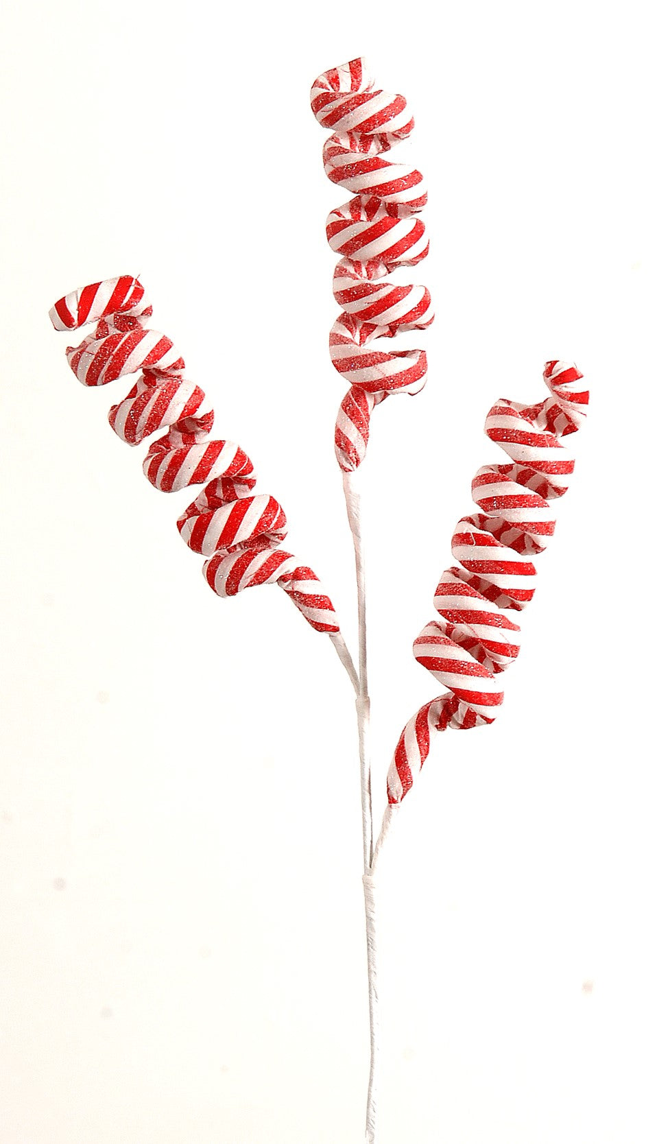 Red & White Christmas Candy Stripe Swirl Spray