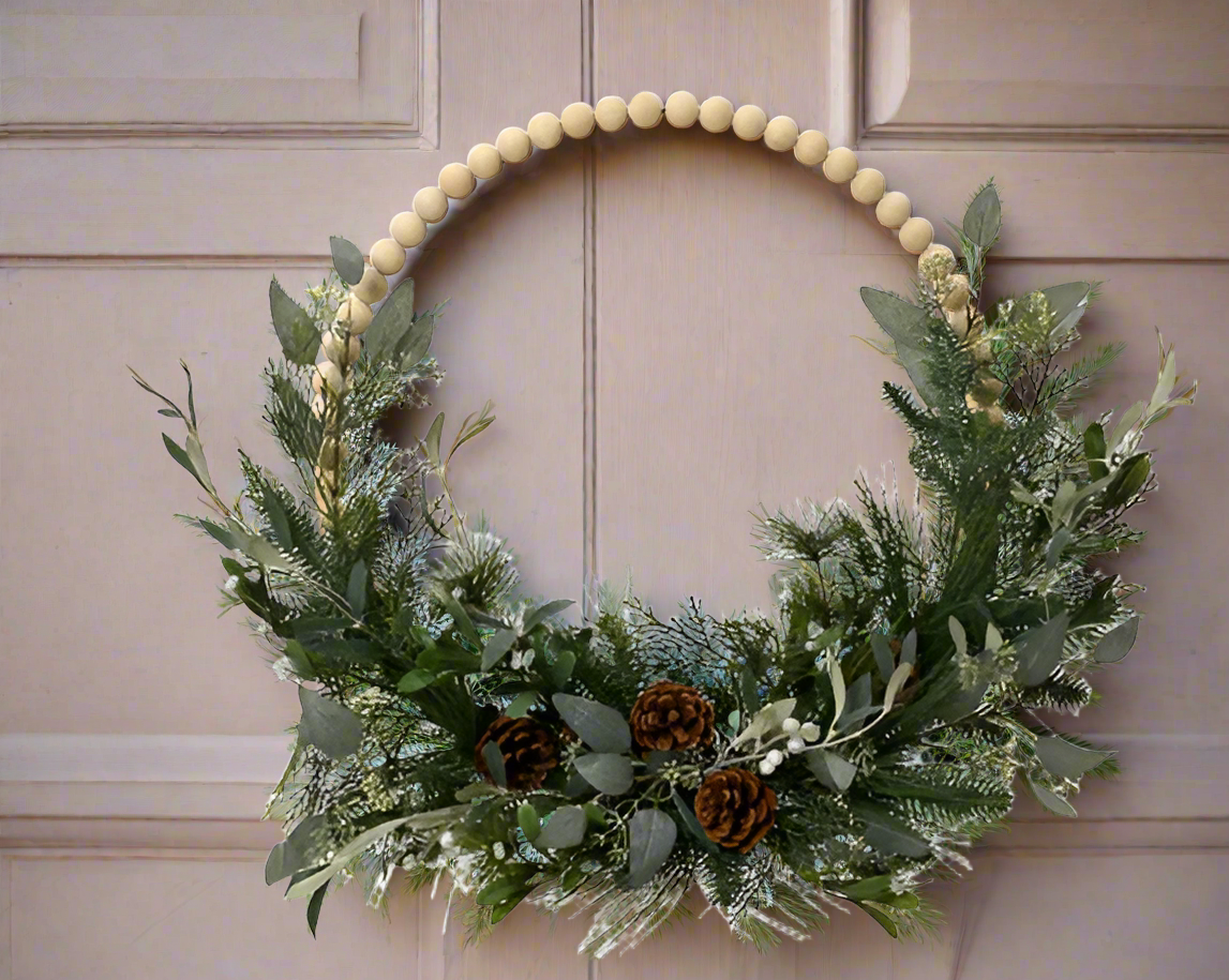 Modern Christmas Door Wreath