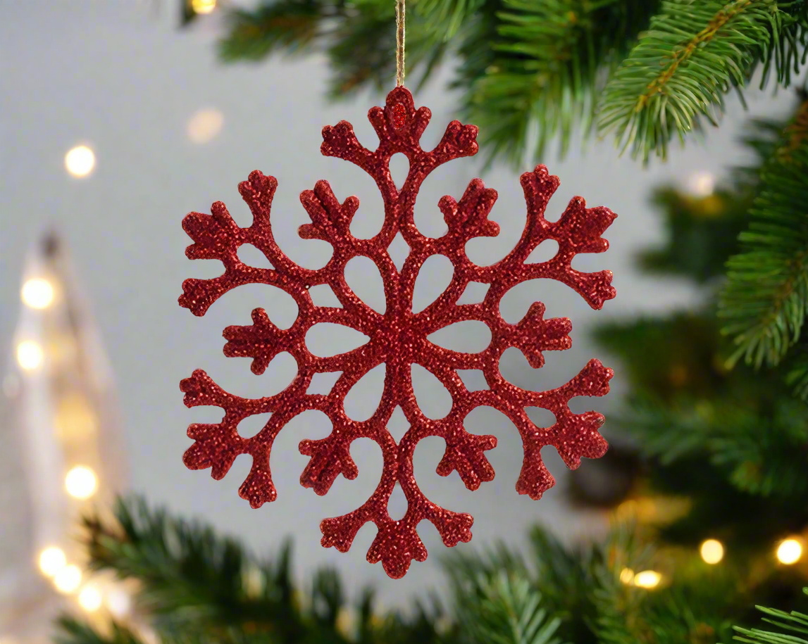 Red Glitter Star/Tree/Snowflake Decoration