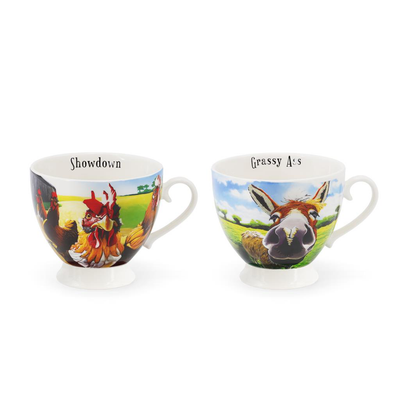 Eoin O Connor Beyond the Herd Cappuccino Mug Collection - Set of 2