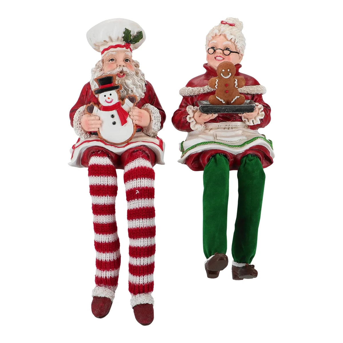 Christmas Santa & Mrs Claus Shelf Sitters