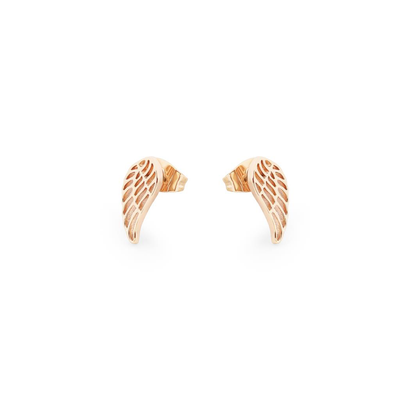 Tipperary Crystal Earrings - Angel Wings Collection -  Mini Stud Gold/ Silver