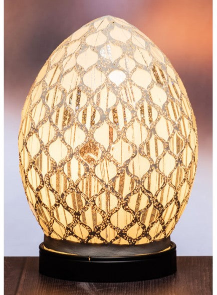 The Grange Collection Lamp - Cream Mosaic Egg Lamp
