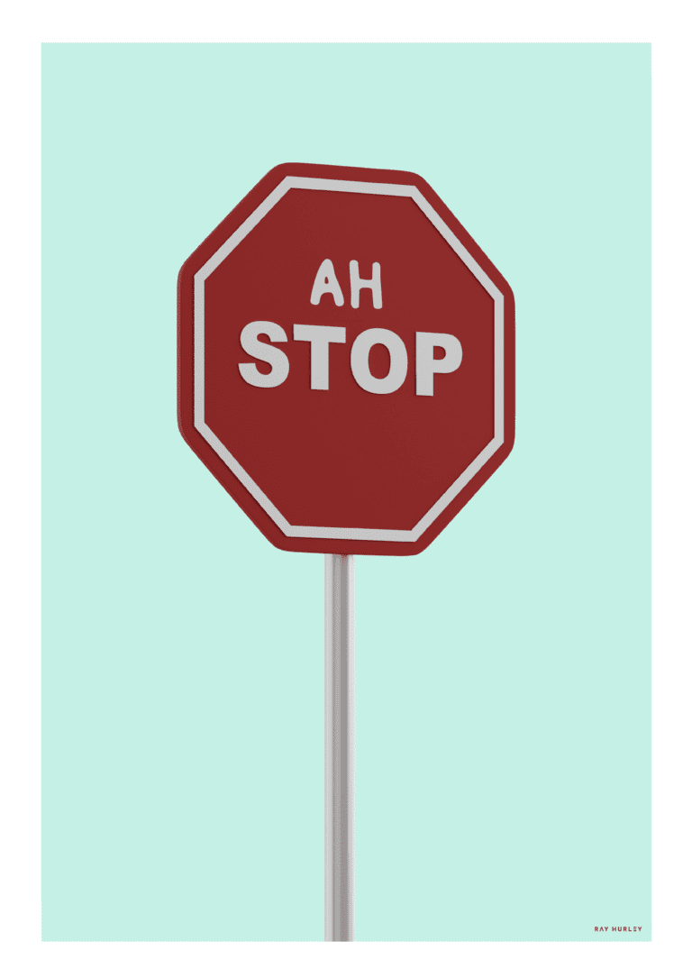 Ray Hurley Prints -  Ah Stop - Framed/Unframed