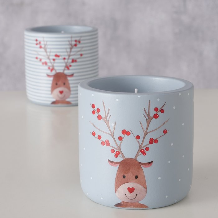 Christmas Candle - Reindeer Candle Pot