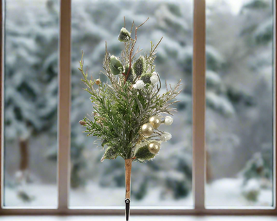 Christmas Floristry Pick - Champagne Leaves