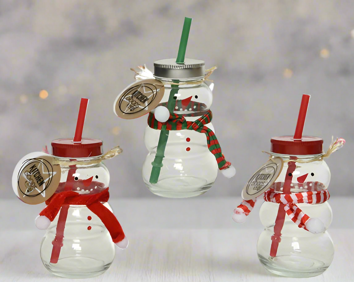 Christmas Tableware - Snowman Drinking Jar