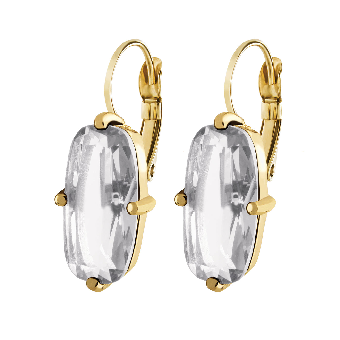 Dyrberg Kern Earrings - Barita Gold with Clear/Rose Crystal