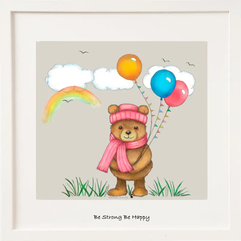 Belinda Northcote 'Be Strong Be Happy' Framed Print*
