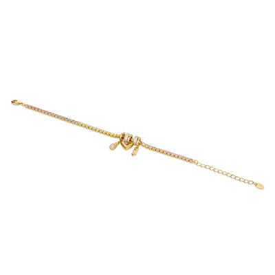Newbridge Silverware Bracelet - Gold Plated Heart Charm