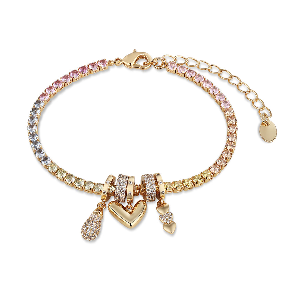 Newbridge Silverware Bracelet - Gold Plated Heart Charm