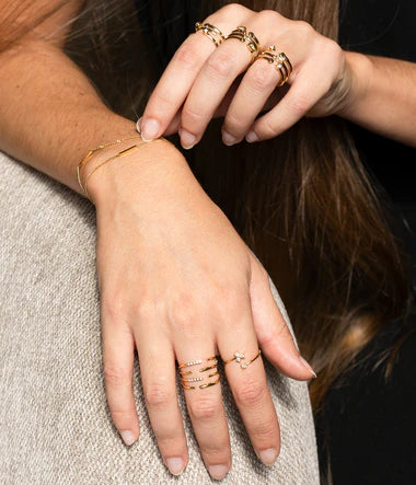 Zag Bijoux Ring Collection - Gold Plated Steel