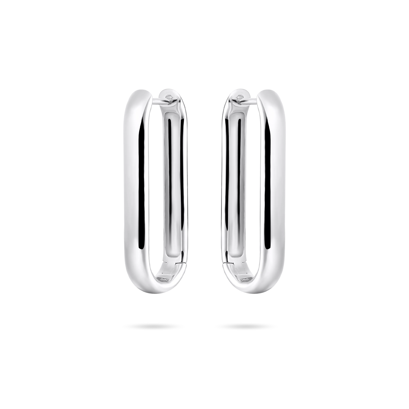 Gisser Sterling Silver Earrings - Bold 30 mm Long Hoop Earrings