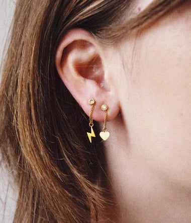 Zag Bijoux Earring Collection - Gold Plated Steel