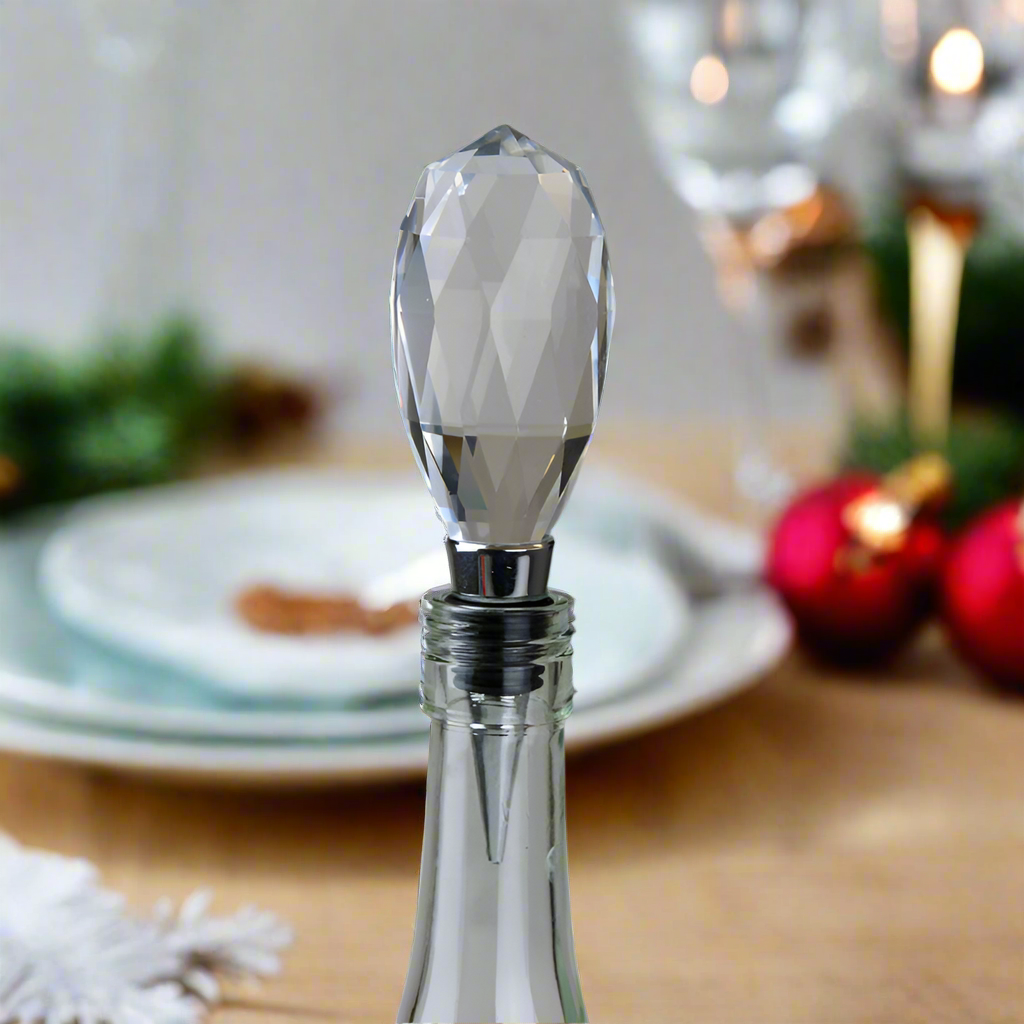 Glass Wine Stopper - Oval/Long