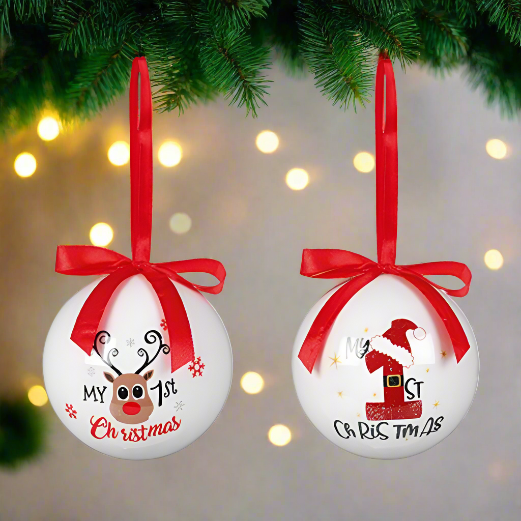 Christmas Tree Hanging Decoration - Decoupage Baubles