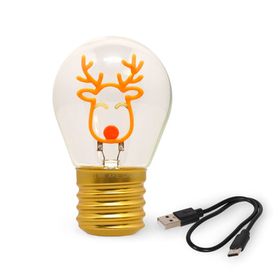 Legami Christmas Light Bulb Shaped Table Lamp -  Bulb Fiction Collection