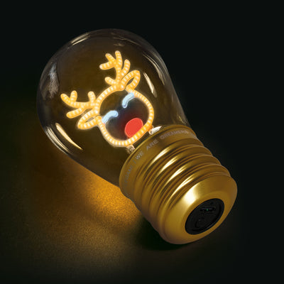 Legami Christmas Light Bulb Shaped Table Lamp -  Bulb Fiction Collection