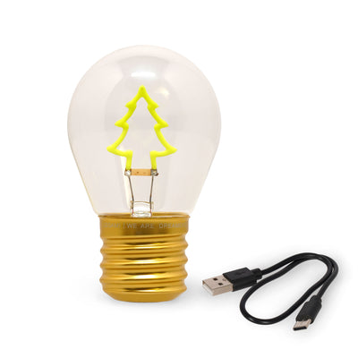 Legami Christmas Light Bulb Shaped Table Lamp -  Bulb Fiction Collection