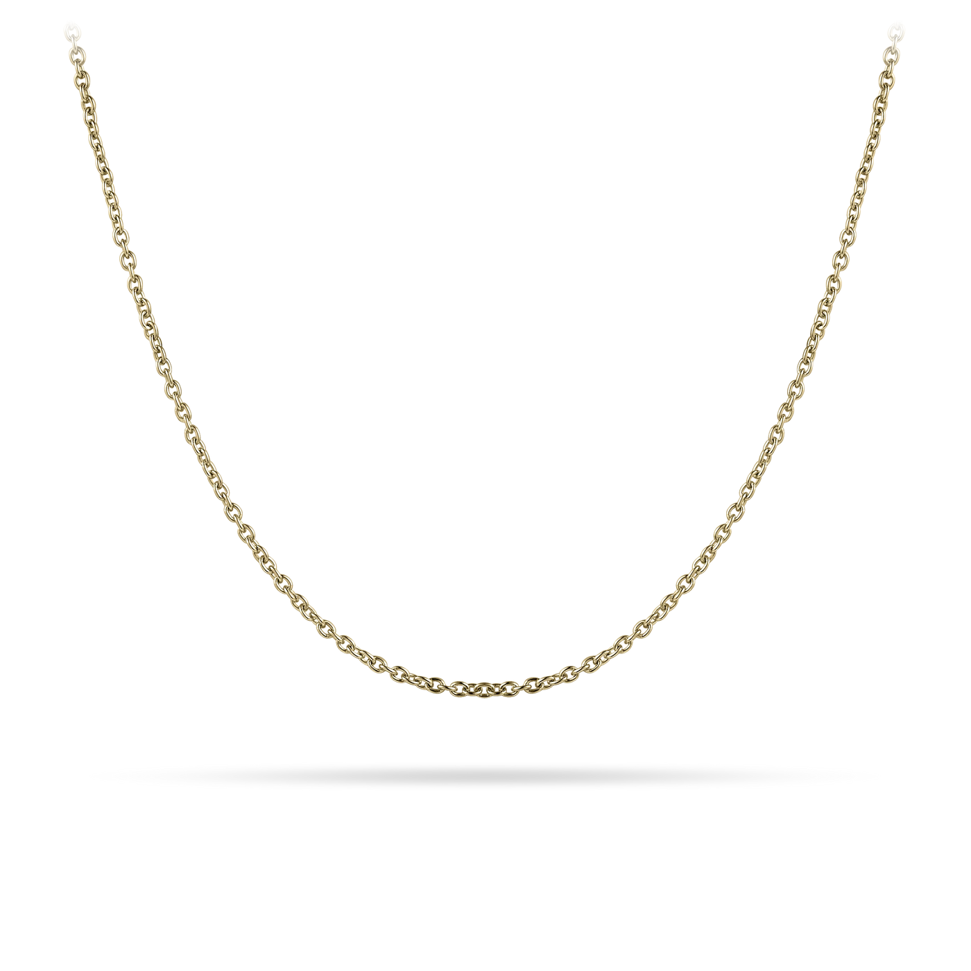 Gisser Sterling Silver Necklace - Gold/Silver Plated Anchor Link Chain - 42cm