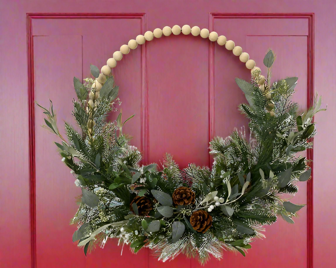 Modern Christmas Door Wreath