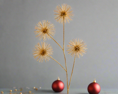 Christmas Floristry Stem - Gold Allium