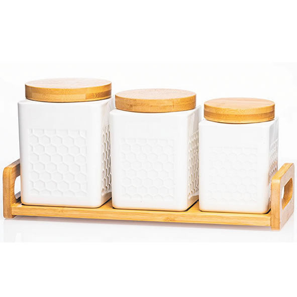 Newgrange Living Ceramic 3pce Cannister Set