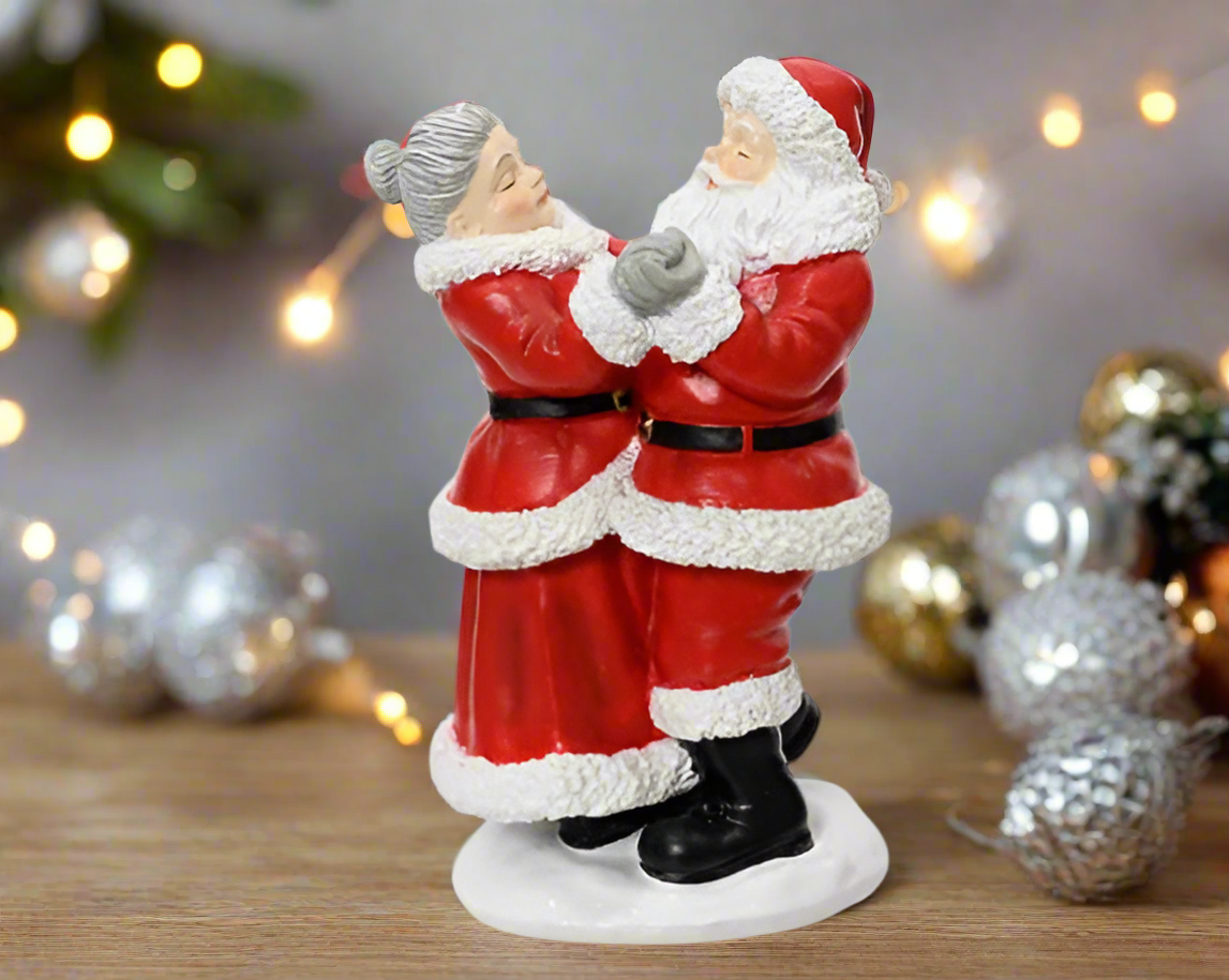 Waltzing Santa & Mrs Claus Figurine