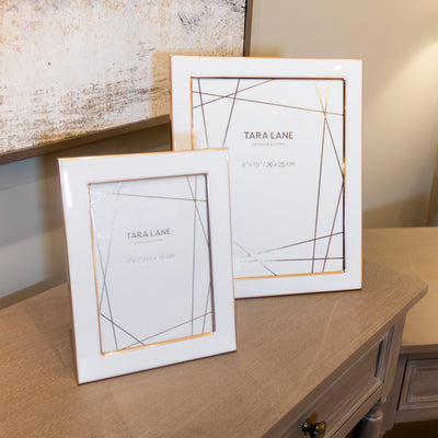 Tara Lane Photo Frame Collection - Ella White/Gold