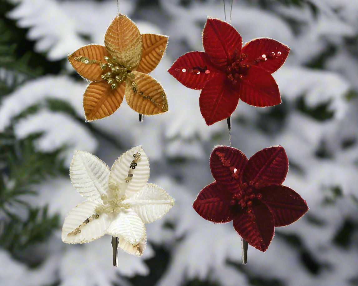 Christmas Floristry Pick - Poinsettia