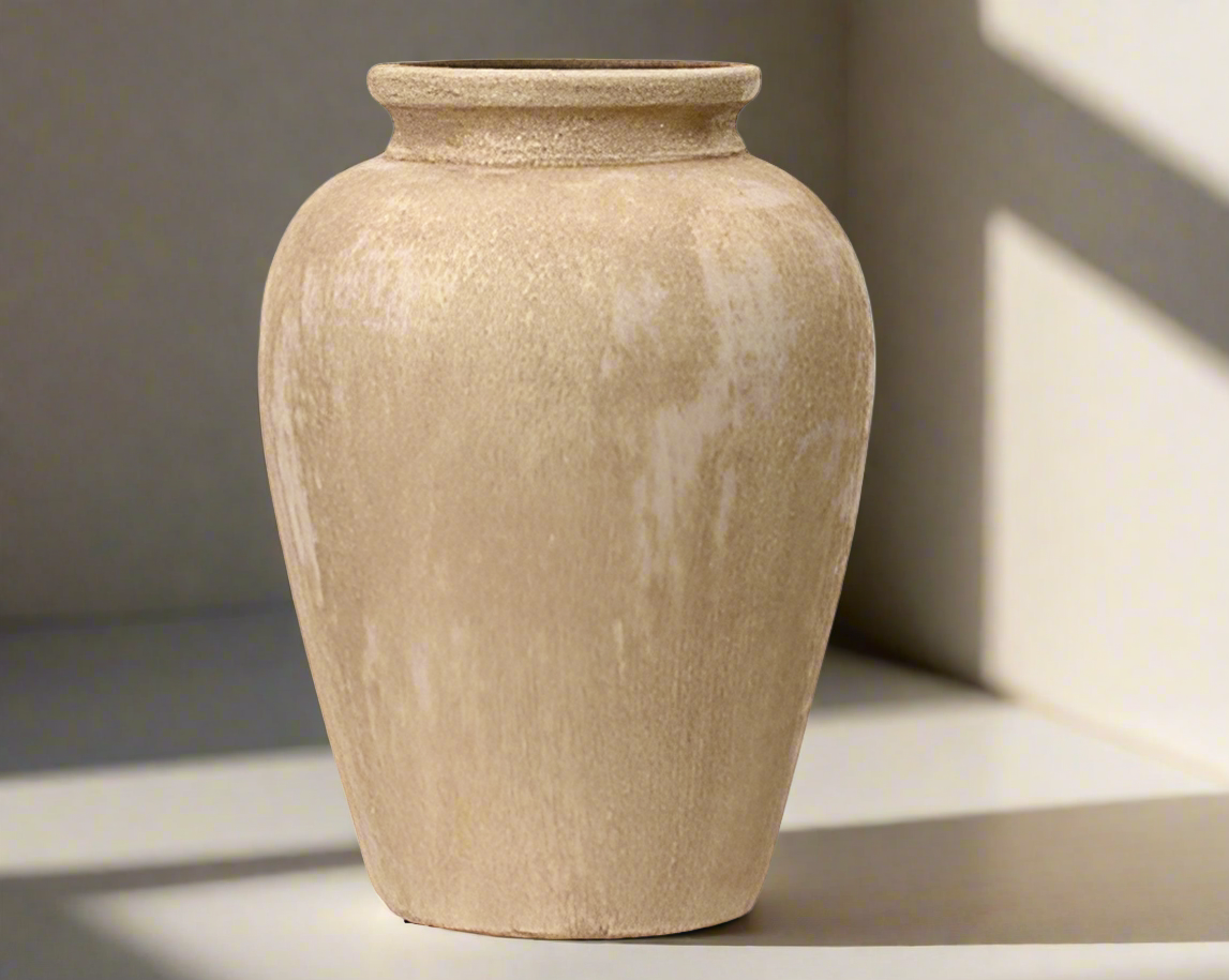 Sand/Gold Terracotta Vase **CLICK & COLLECT ONLY**