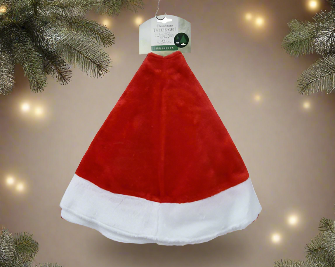 Christmas Tree Skirt - White Trim