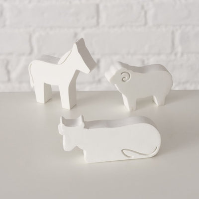 Christmas Nativity Set - Modern White