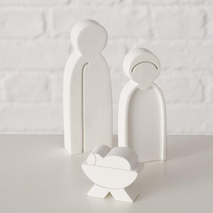 Christmas Nativity Set - Modern White
