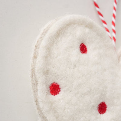 Christmas Tree Hanging Decoration -  Embroidered Heart/Star/Tree