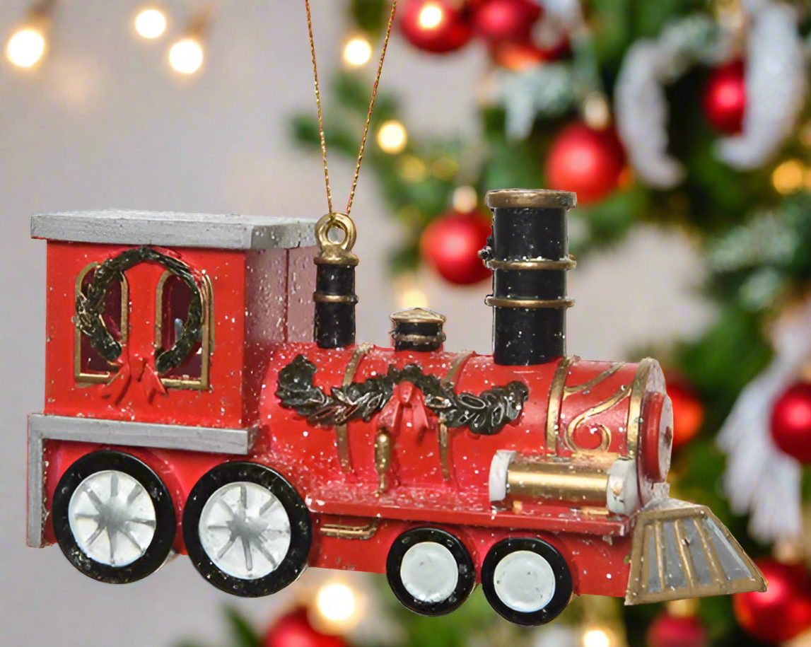 Red Train Christmas Tree Decoration